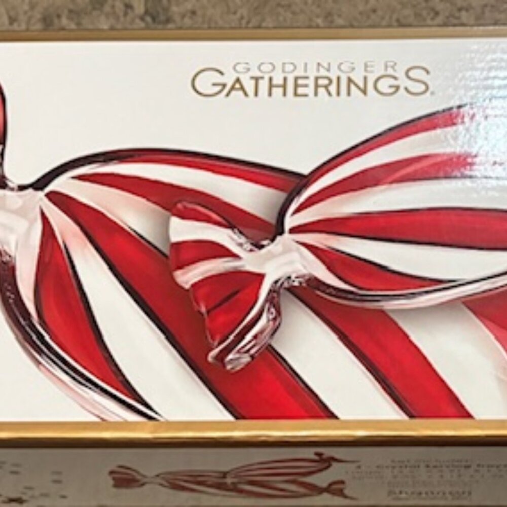 Godinger Crystal - Candy Wrapper Serving Trays - Set of 2